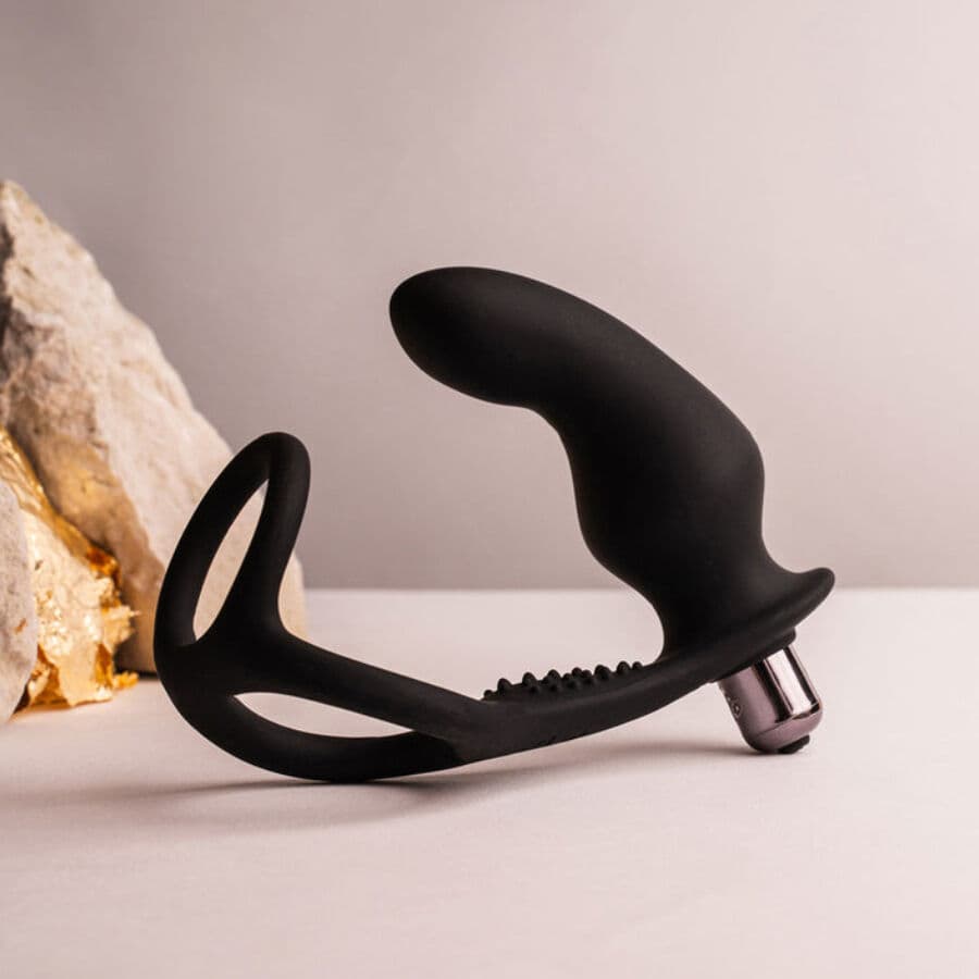 ROCKS-OFF - RO-ZEN RRO ANAL PLUG WITH VIBRATING PENIS RING BLACK 4