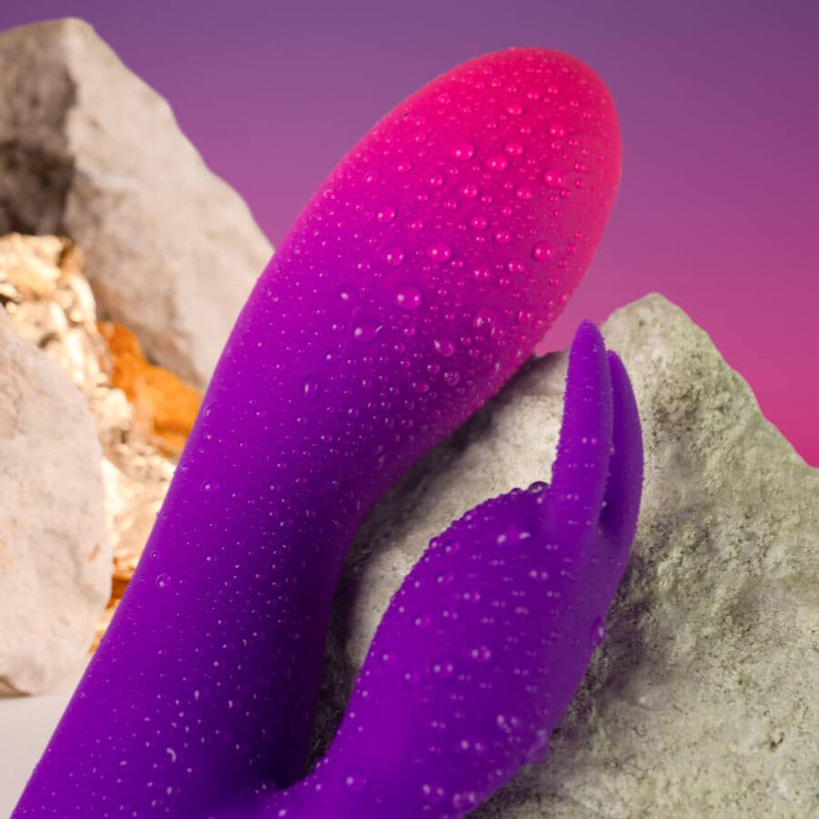 ROCKS- OFF - GLO- GIRL PURPLE RABBIT VIBRATOR 4
