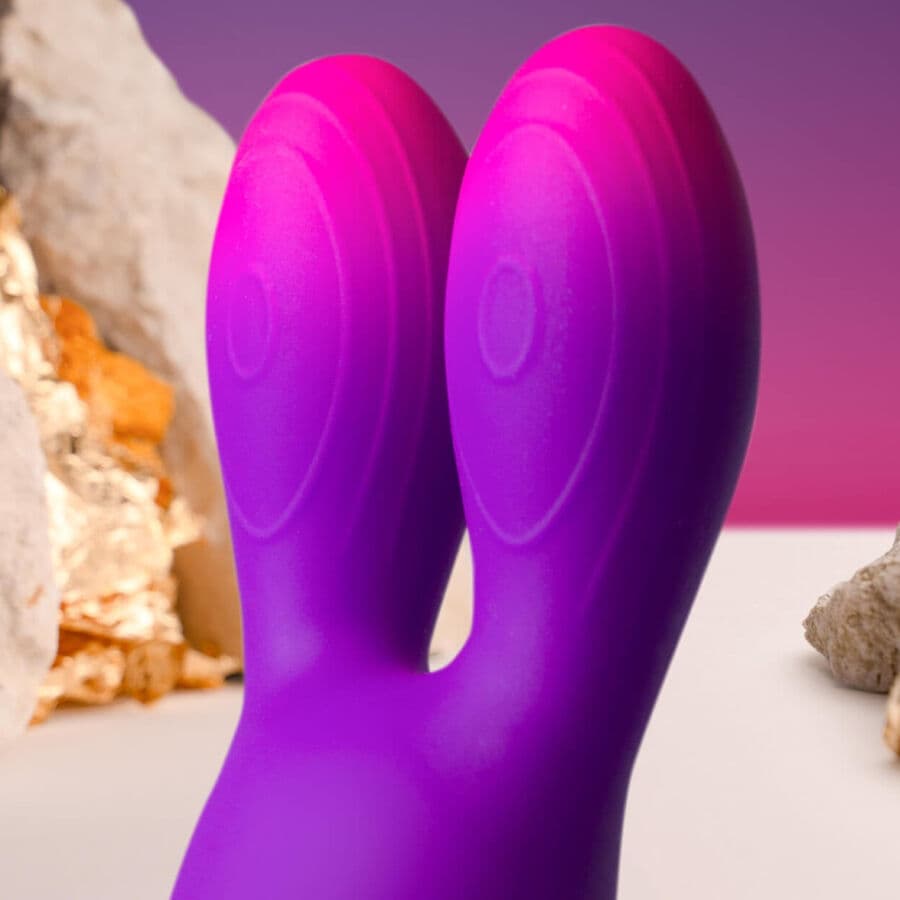 ROCKS- OFF - GLO-GIRL BUNNY PURPLE FLEXIBLE VIBRATOR 3