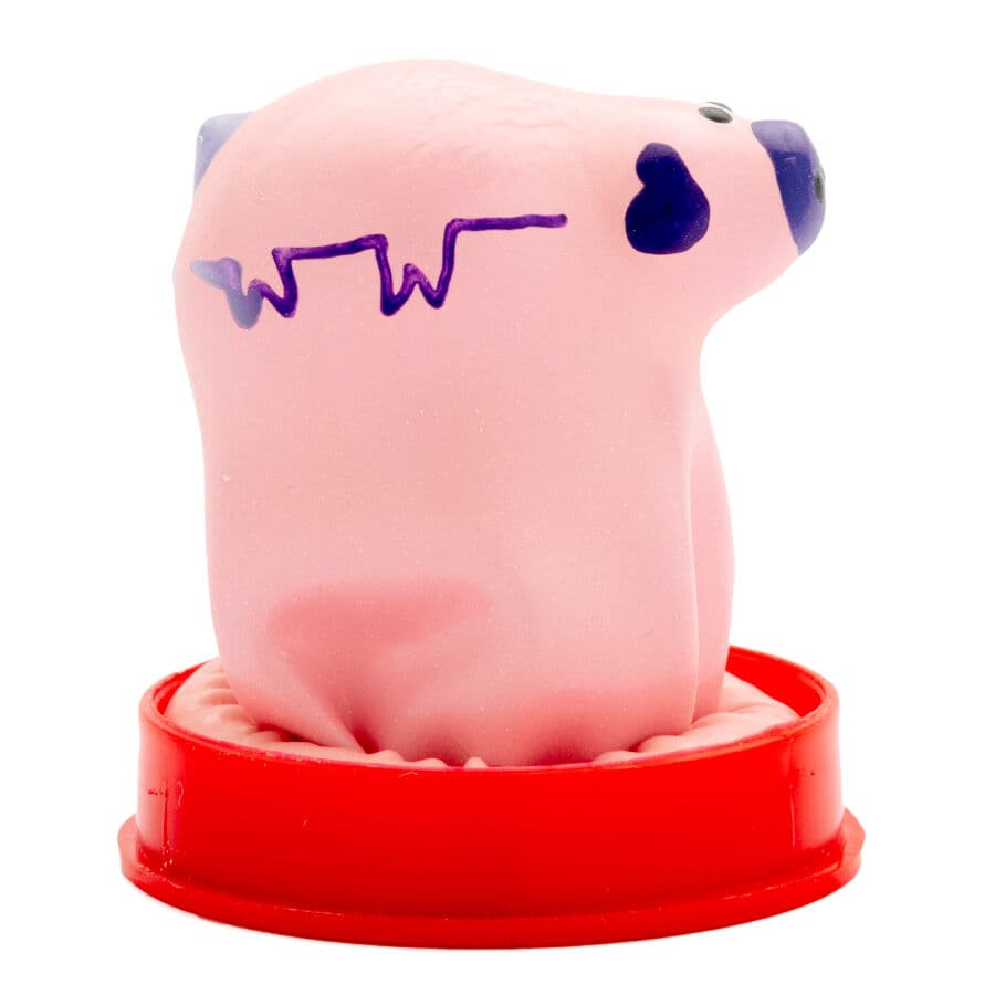 CONDOMERIE - HANDPAINTED NOVELTY CONDOMS SMALL PIG 2
