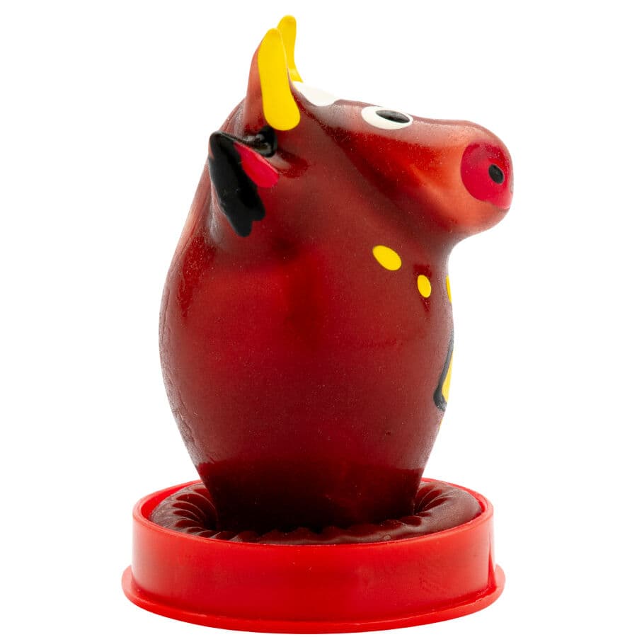 CONDOMERIE - HANDPAINTED NOVELTY CONDOMS BULL MODEL 1 2