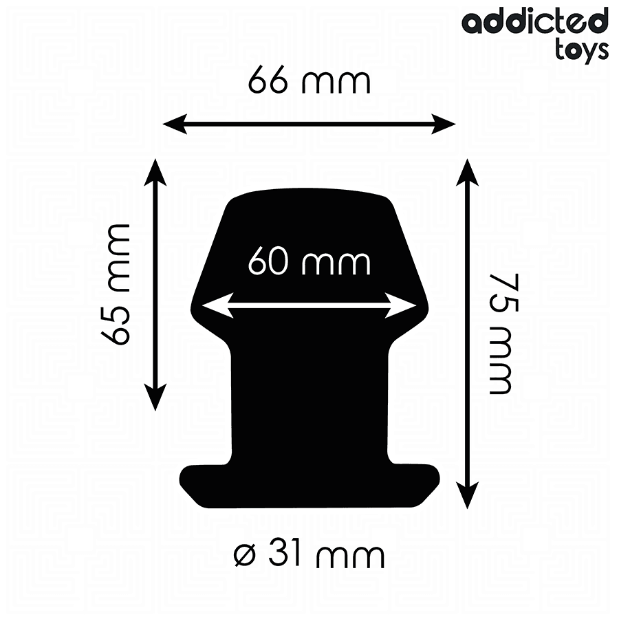 ADDICTED TOYS - EXTREME HOLLOW ANAL PLUG SILICONE SIZE S 7.5 CM 4