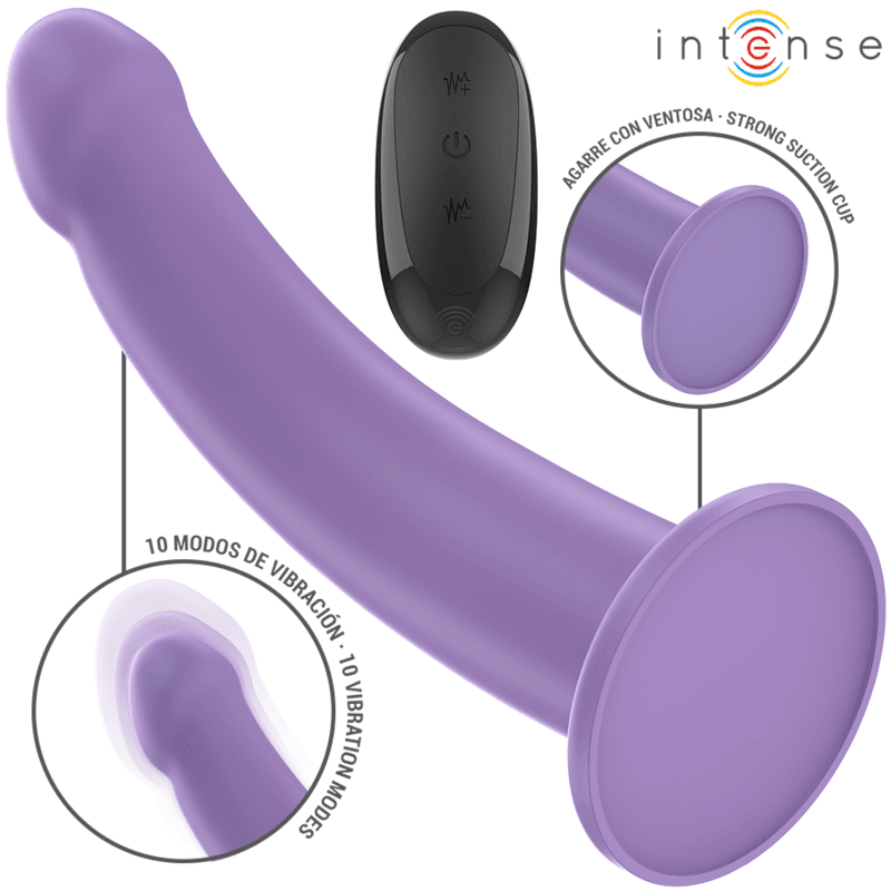 INTENSE - EDDIE VIBRATOR 17.5 CM 10 VIBRATIONS PURPLE REMOTE CONTROL 2