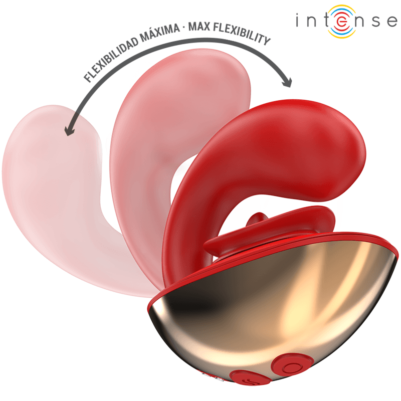 INTENSE - MARIAH VIBRATOR & STIMULATOR IN U SHAPE 10 VIBRATIONS RED 4