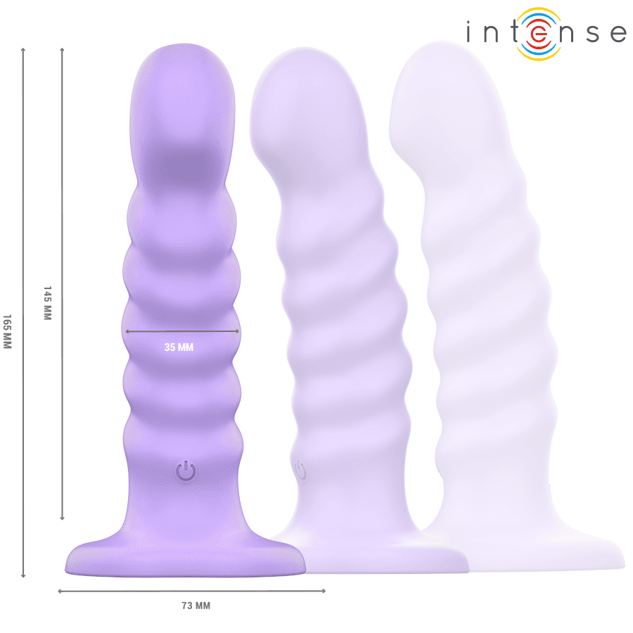 INTENSE - BRENDA VIBRATOR SIZE M SPIRAL DESIGN 10 VIBRATIONS PURPLE REMOTE CONTROL 3