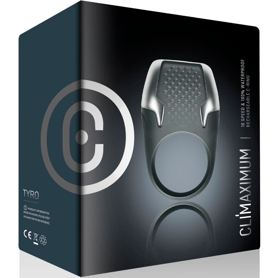 CLIMAXIMUM - TYRO VIBRATING COCK RING WITH LED LIGHTS 3
