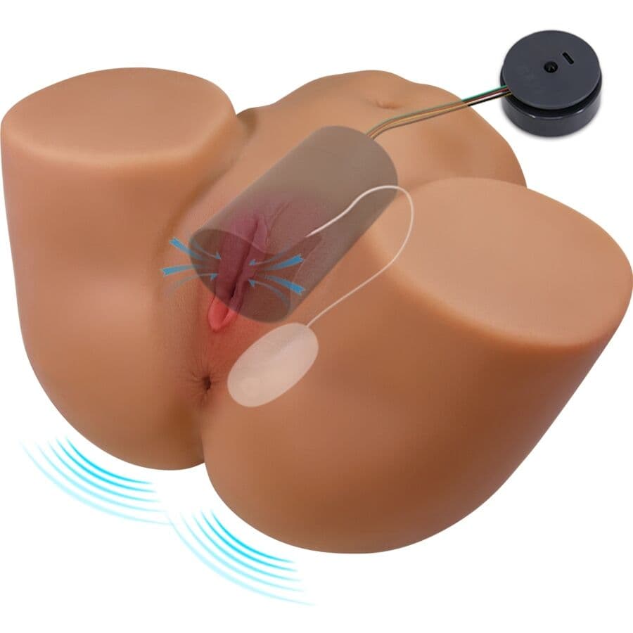 CRAZY BULL - GERIANN REALISTIC FEMALE BUTT VIBRATOR AND SUCKER WITH SOUND 5.5 KG 4