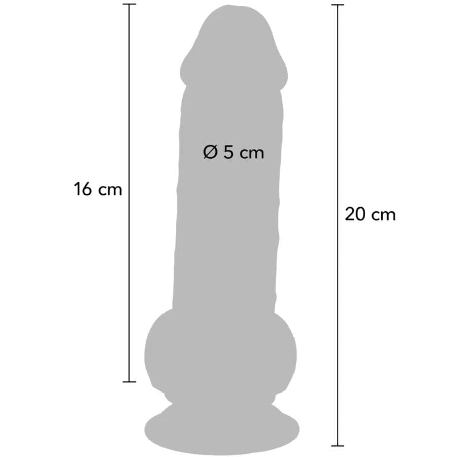 GET REAL - DELUXE REALISTIC PENIS WITH TESTICLES EXTRA THICK 20 CM 4