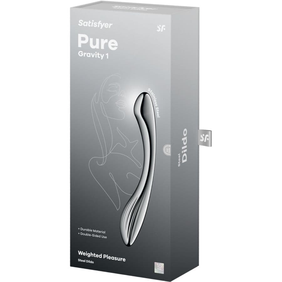 SATISFYER - PURE GRAVITY 1 STAINLESS STEEL DOUBLE-ENDED DILDO 5