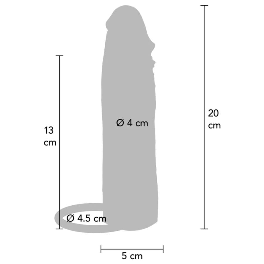 GET REAL - HYDRATED SKIN SILICONE VIBRATING PENIS SLEEVE CARAMEL 20 CM 4