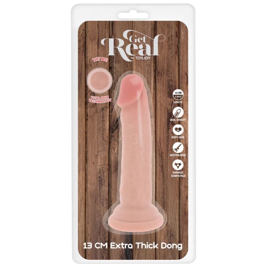 GET REAL - DELUXE THICK DOUBLE-DENSITY TPE DONG 13 CM 5