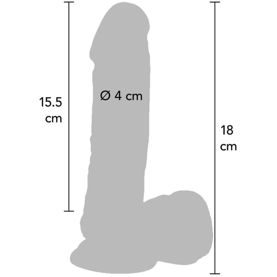 GET REAL - DILDO 18 CM WITH BALLS VIBRATOR SKIN 3