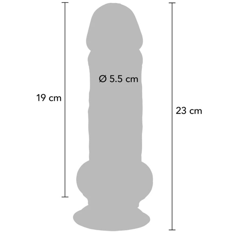 GET REAL - DELUXE REALISTIC PENIS WITH TESTICLES EXTRA THICK 23 CM 4