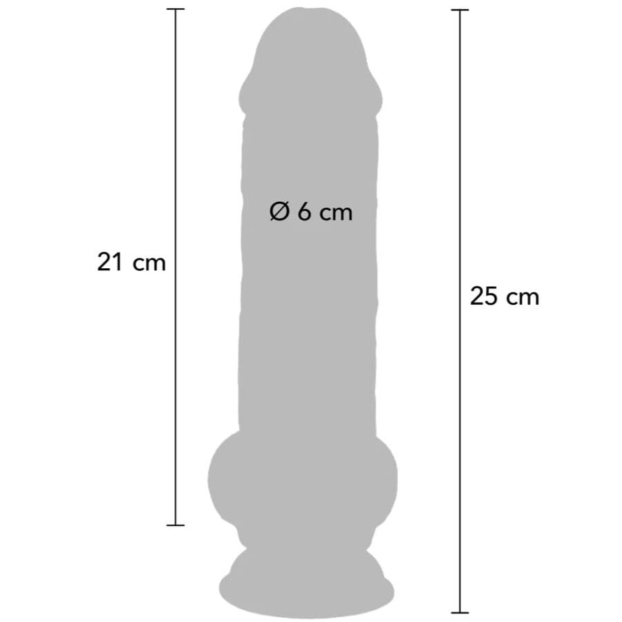 GET REAL - DELUXE REALISTIC PENIS WITH TESTICLES EXTRA THICK 25 CM 4