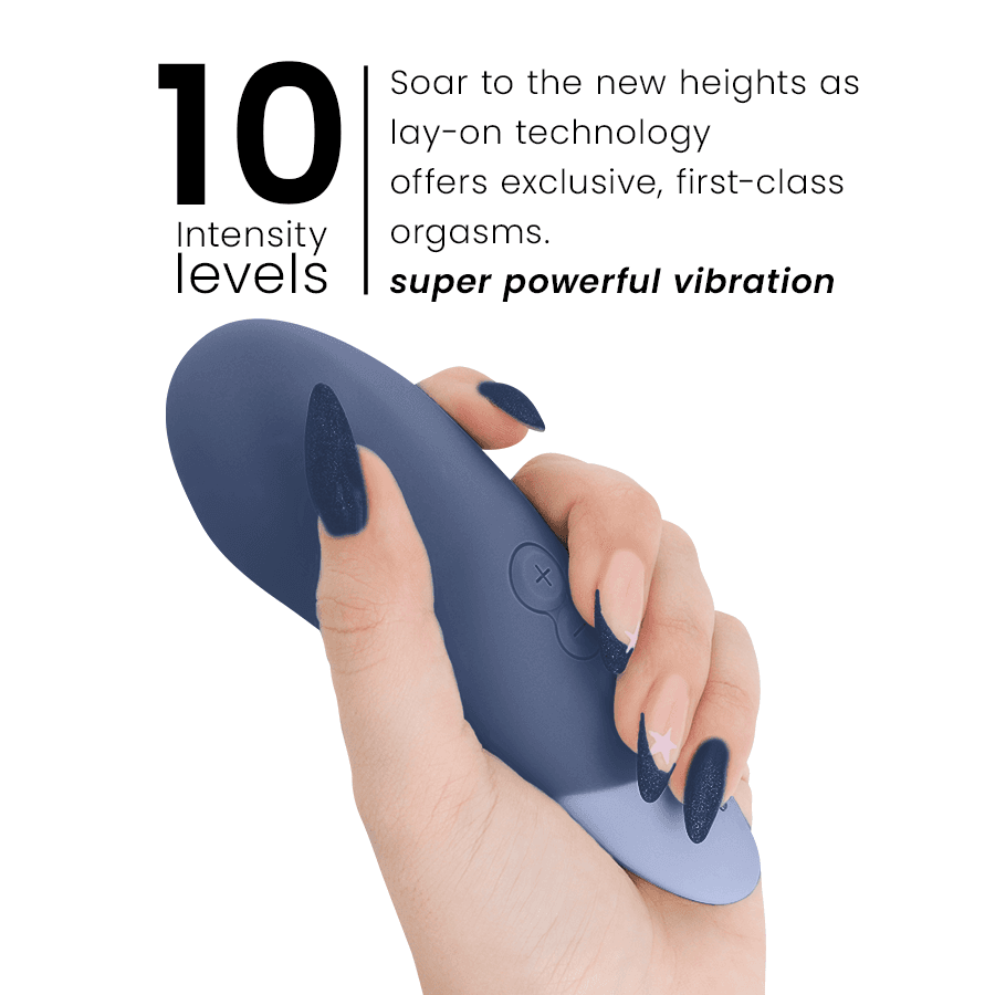 WOMANIZER - VIBE LAY-ON SILENT VIBRATOR DARK BLUE 5