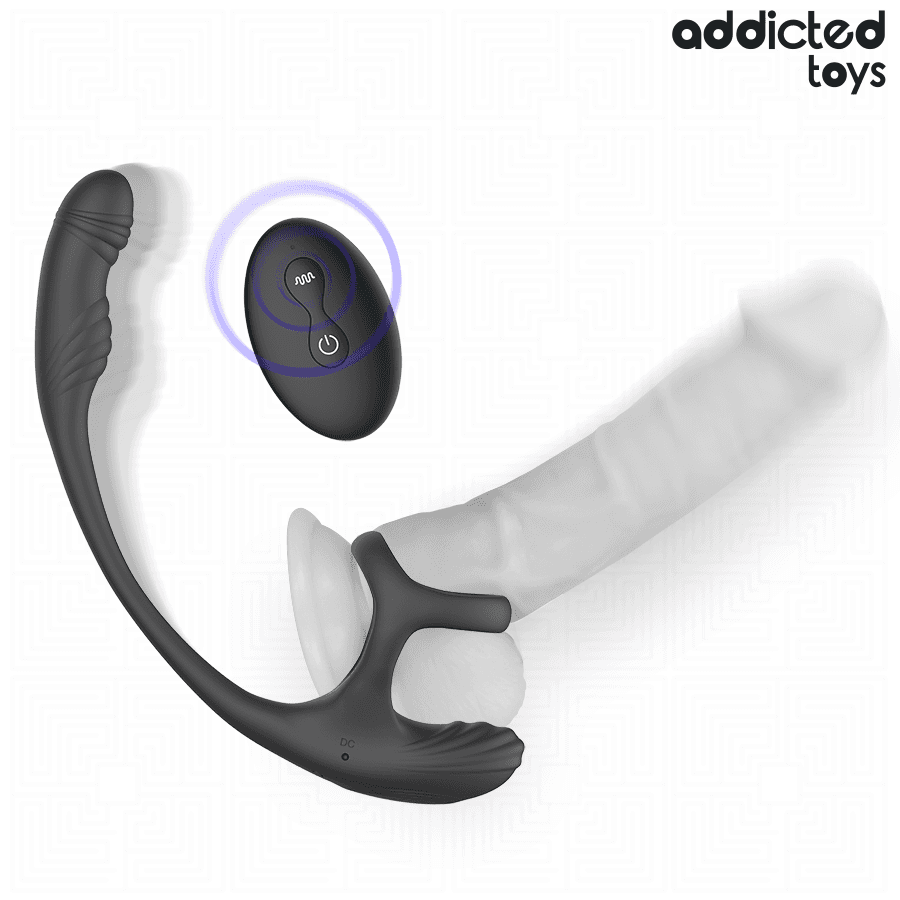 ADDICTED TOYS - ANAL PLUG WITH VIBRATION AND 360º WAVING AND TESTICLE STIMULATOR 4