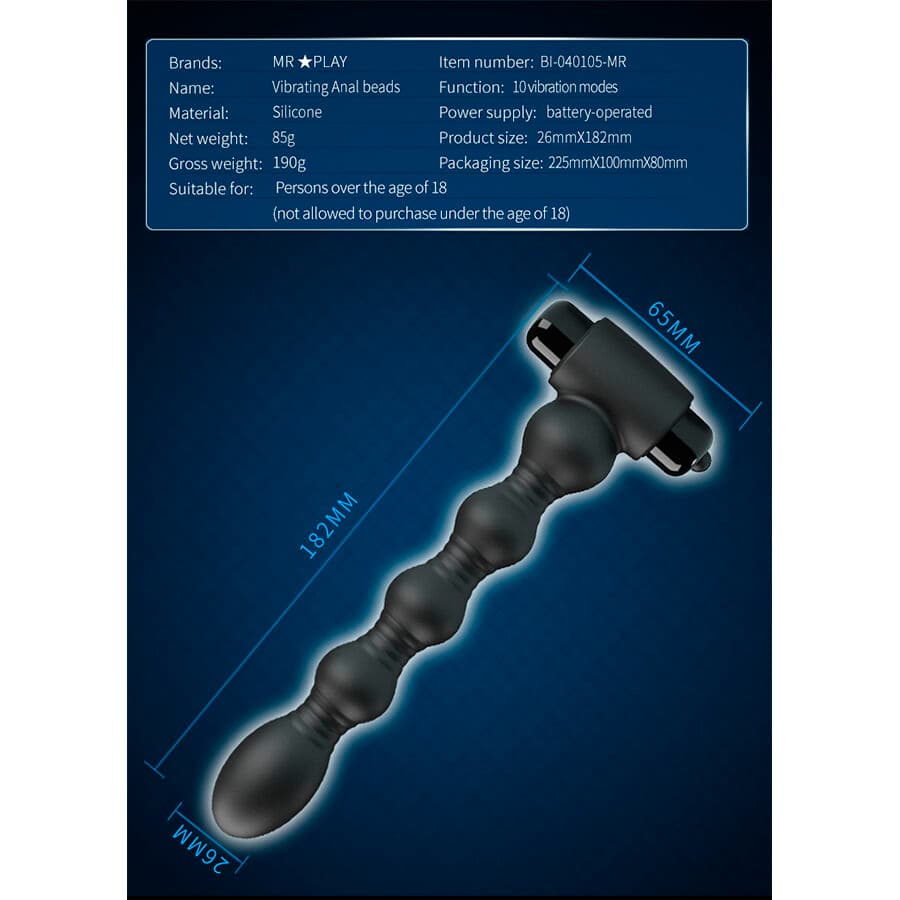 MR PLAY - VIBRATING ANAL PLUG MASSAGER 5