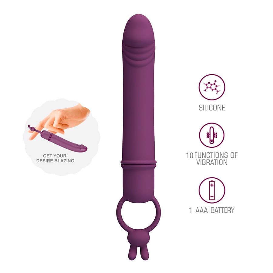 PRETTY LOVE - CORA VIBRATOR PENIS FORM WITH RESISTANCE RING 2