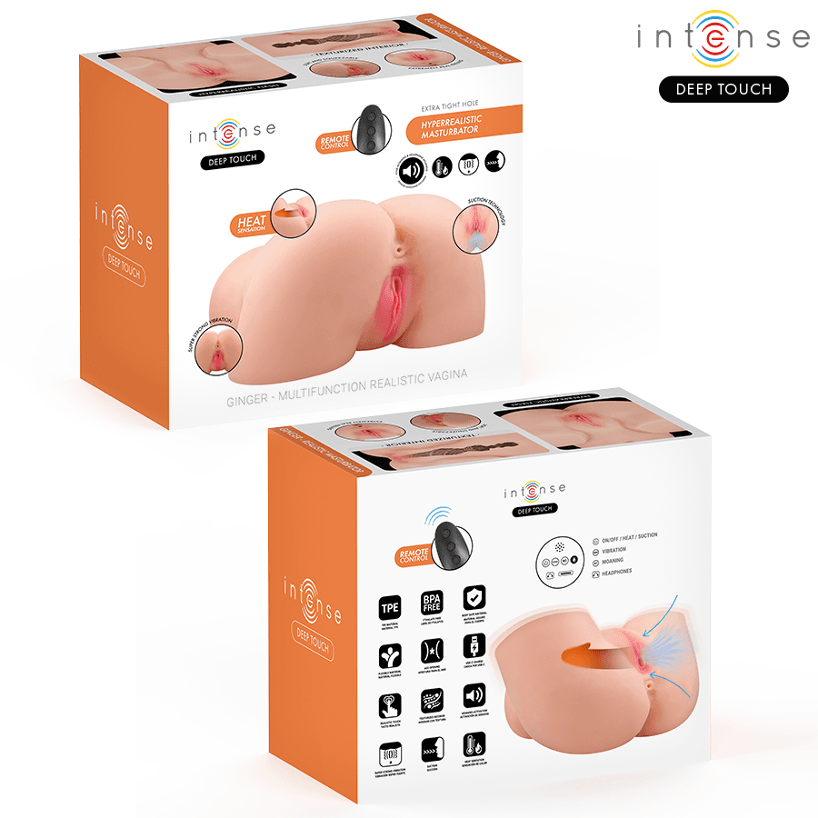 INTENSE DEEP TOUCH - GINGER VAGINAL MASTURBATOR WITH SUCTION, HEAT, VIBRATION AND VOICE EFFECTS WITH REMOTE CONTROL 5.3 KG 3