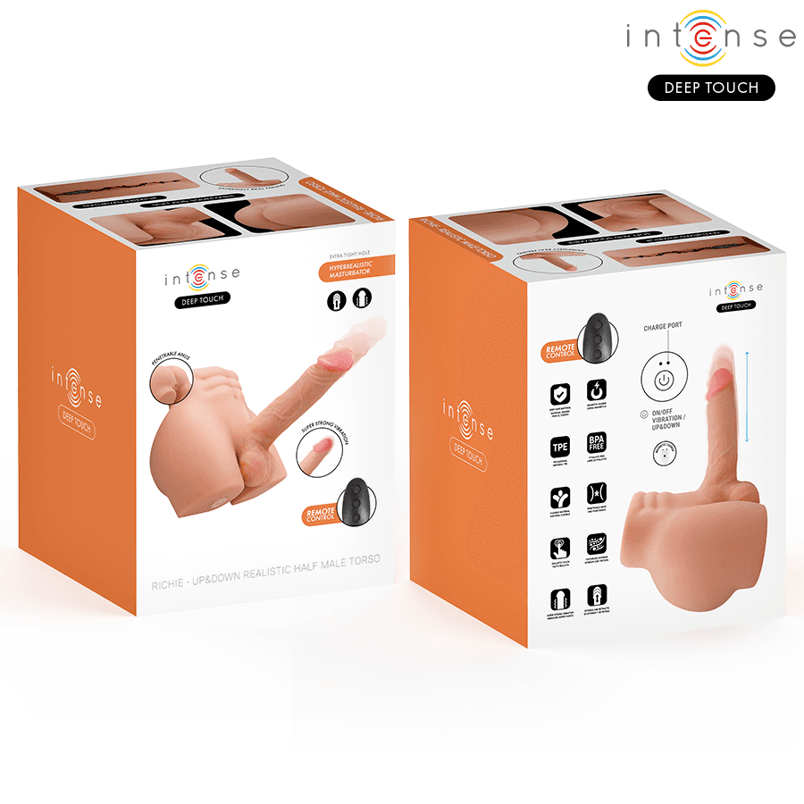 INTENSE DEEP TOUCH - RICHIE TORSO WITH ANUS AND REALISTIC DILDO WITH PUSHING AND VIBRATION REMOTE CONTROL 4.7 KG 3