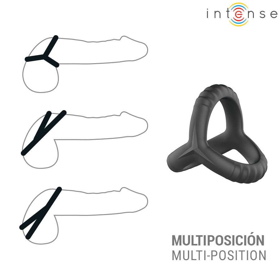 INTENSE - JOHN ADJUSTABLE TRIPLE PENIS RING MODEL 4 3