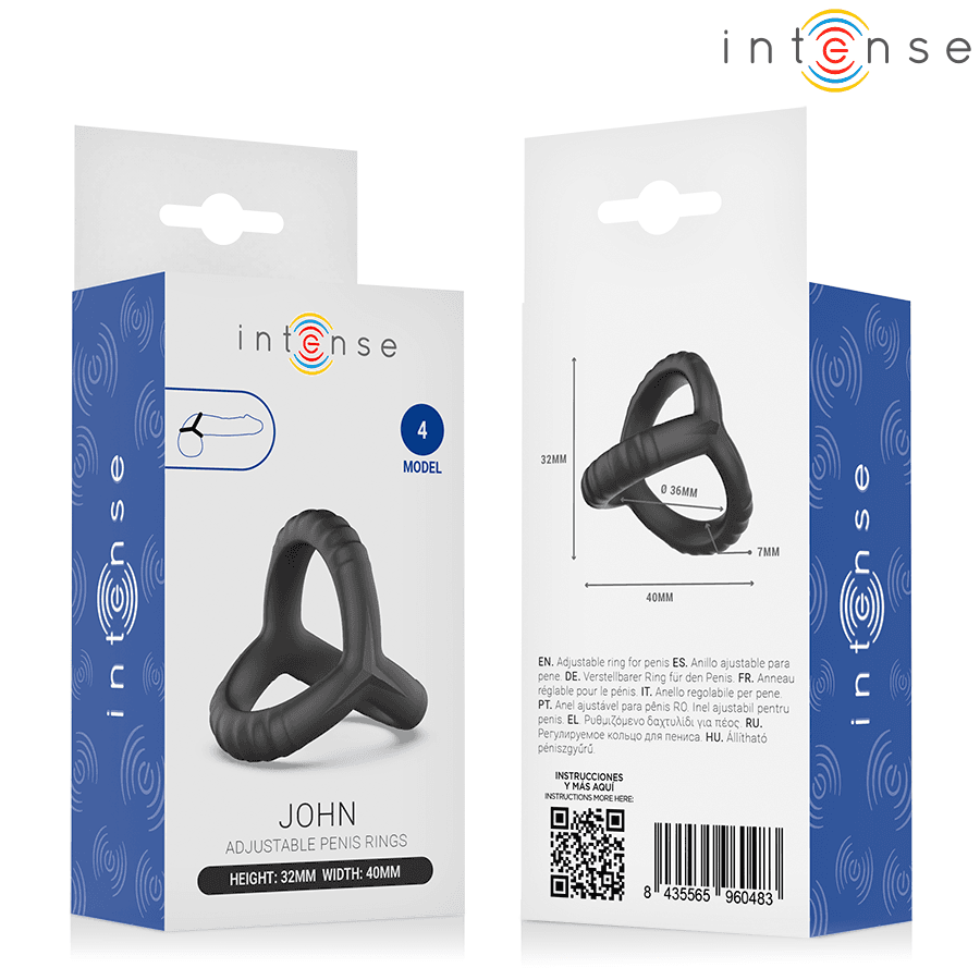 INTENSE - JOHN ADJUSTABLE TRIPLE PENIS RING MODEL 4 5