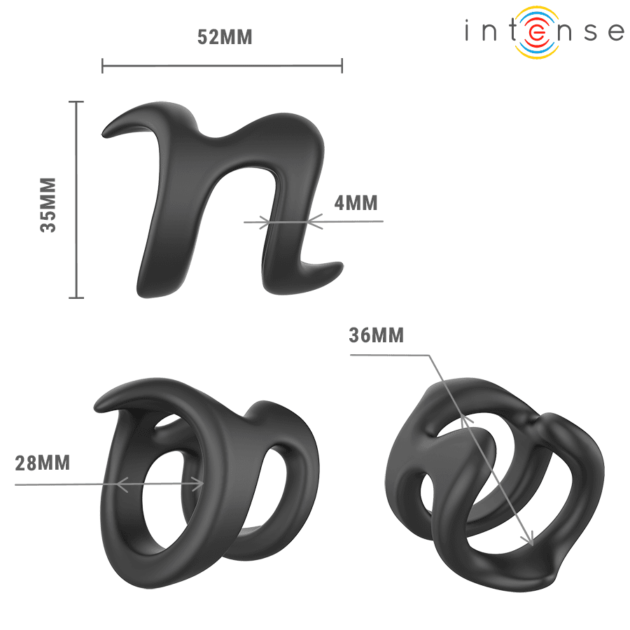 INTENSE - NIKOLAJ ADJUSTABLE PENIS RING MODEL 8 5