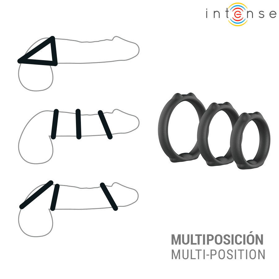 INTENSE - PETER SET OF 3 PENIS RINGS MODEL 9 3