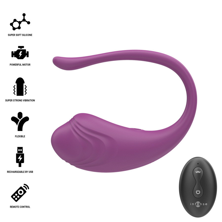 INTENSE - OLIVIA PURPLE VIBRATING EGG WITH REMOTE CONTROL 2