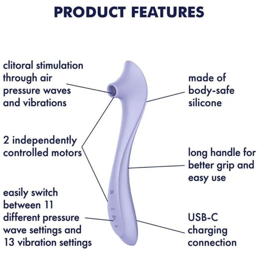SATISFYER - EASY LOVER VIBRATOR & AIR PULSE STIMULATOR 4