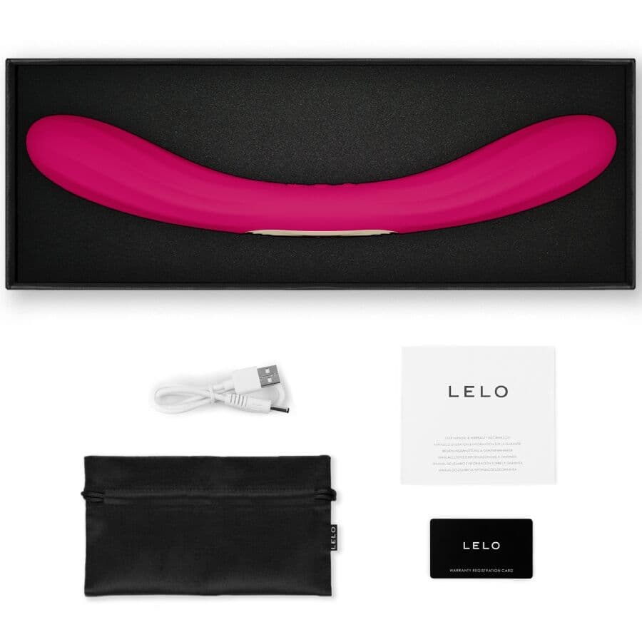 LELO - BOOMERANG DOUBLE ENDED VIBRATOR CERISE 4