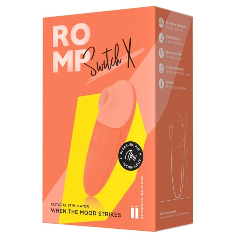 ROMP - SWITCH X CLITORAL STIMULATOR 6 LEVELS ORANGE 4