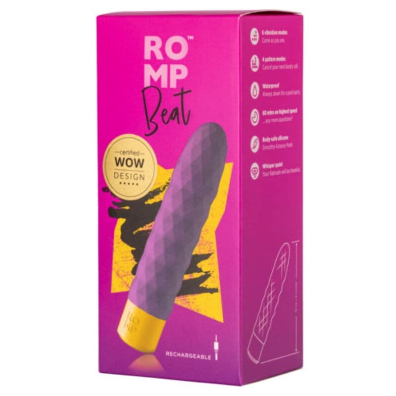 ROMP - BEAT MINI MULTIFUNCTION VIBRATING BULLET VIOLET 5