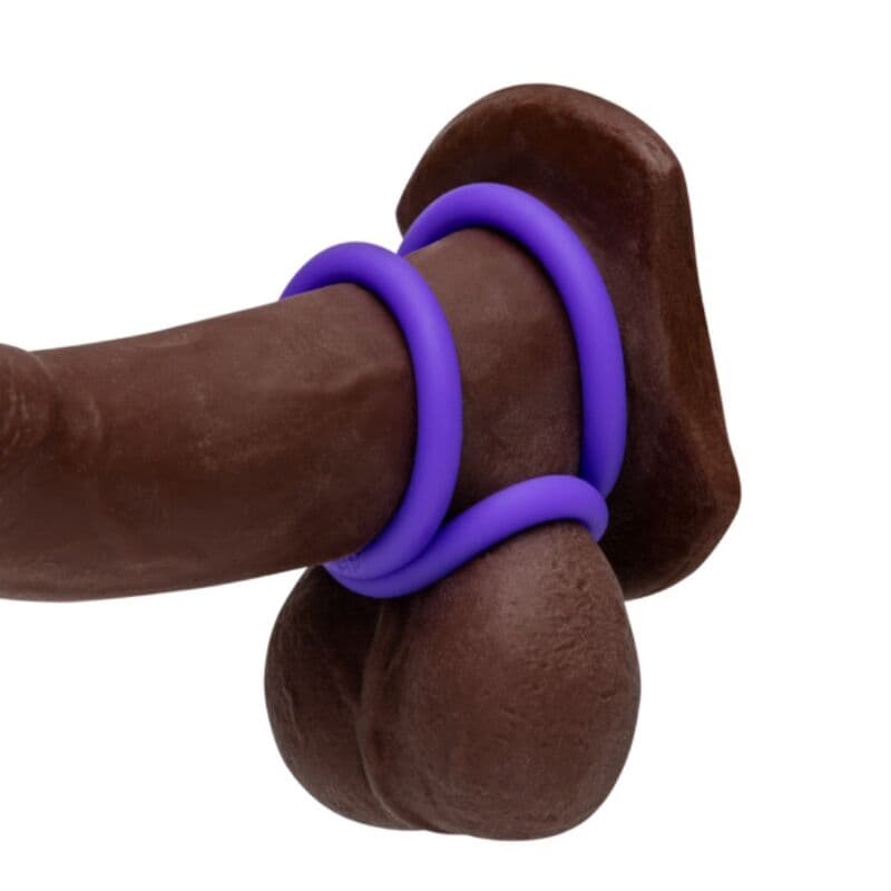 ROMP - REMIX TRIO SET OF 3 PURPLE SILICONE PENIS RINGS 4