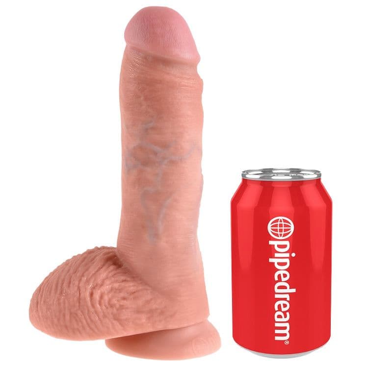 KING COCK - 8 DILDO FLESH WITH BALLS 20.3 CM 4
