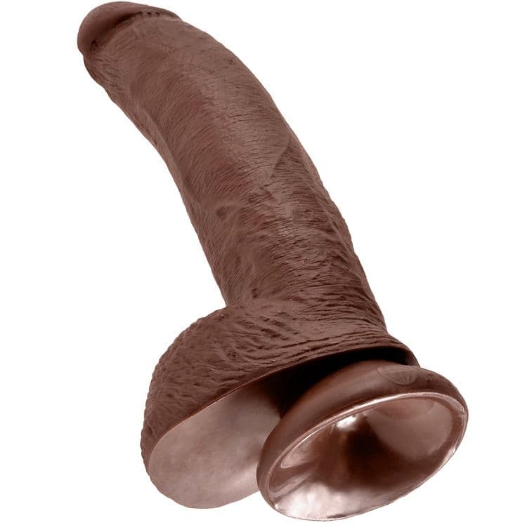 KING COCK - 9 DILDO BROWN WITH BALLS 22.9 CM 5