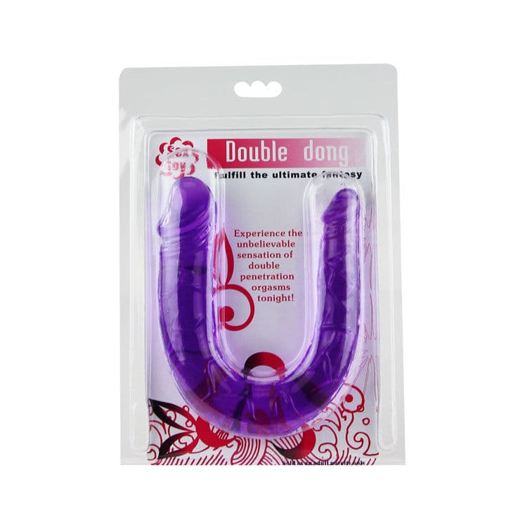 BAILE - DOUBLE DILDO IN LILAC FLEXIBLE JELLY 5