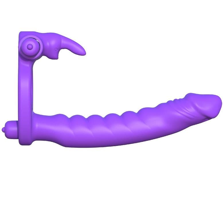 FANTASY C-RINGZ - SILICONE DOUBLE VIBRATOR RABBIT 4