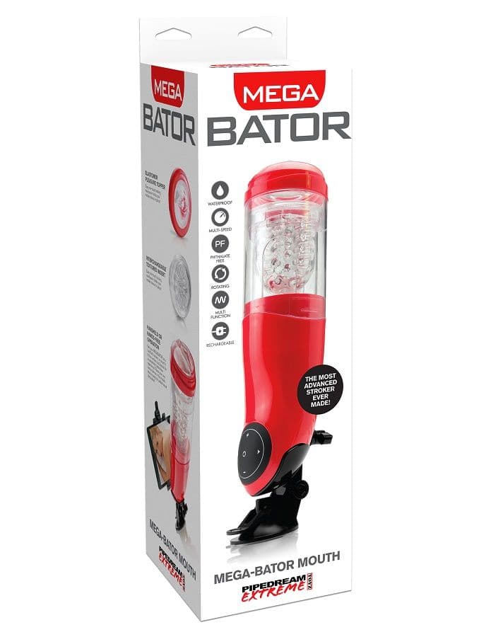 EXTREME TOYZ - PDX MEGA BATOR USB MALE MASTURBATOR MOUTH RED 2
