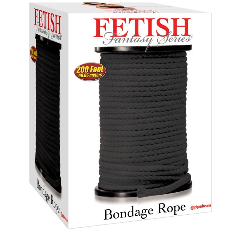 FETISH FANTASY SERIES - SERIES BONDAGE ROPE BLACK 60.96 METERS 2