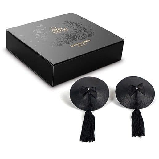 BIJOUX - BURLESQUE BLACK NIPPLE COVERS 5