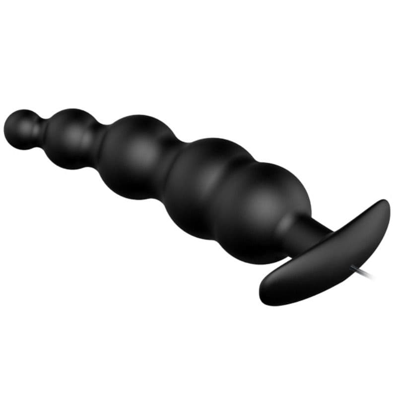 PRETTY LOVE - ANAL PLUG SILICONE EXTRA STIMULATION AND 12 VIBRATION MODES BLACK REMOTE CONTROL 4