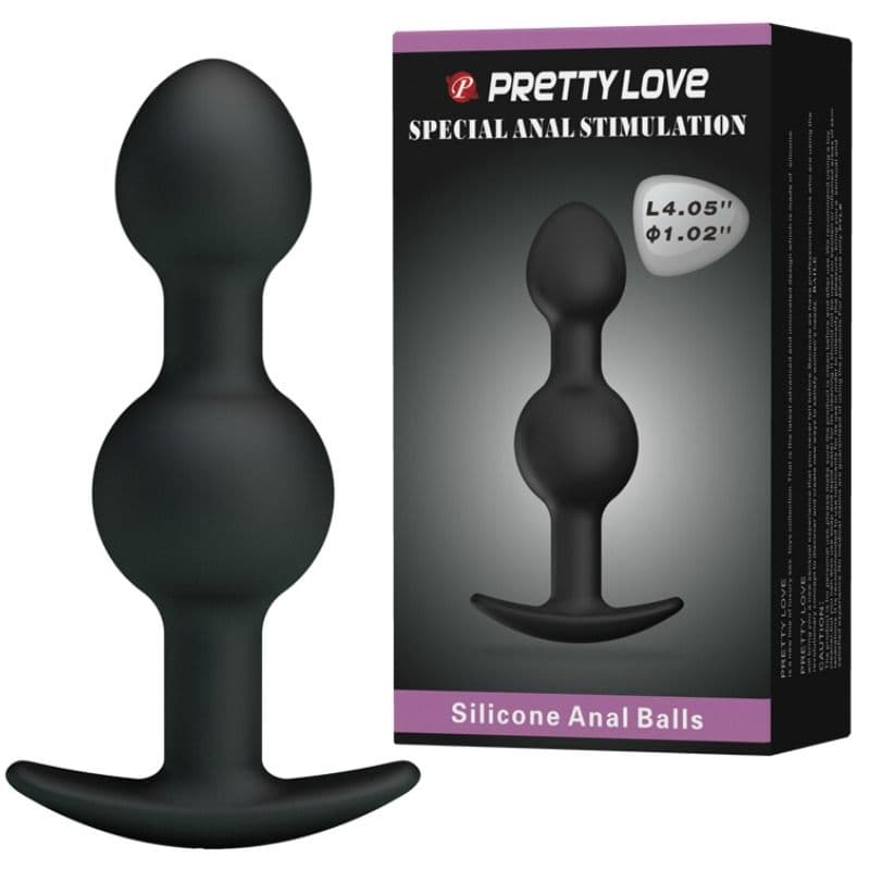 PRETTY LOVE - SPECIAL STIMULATION SILICONE ANAL BALLS 10.3 CM BLACK 2