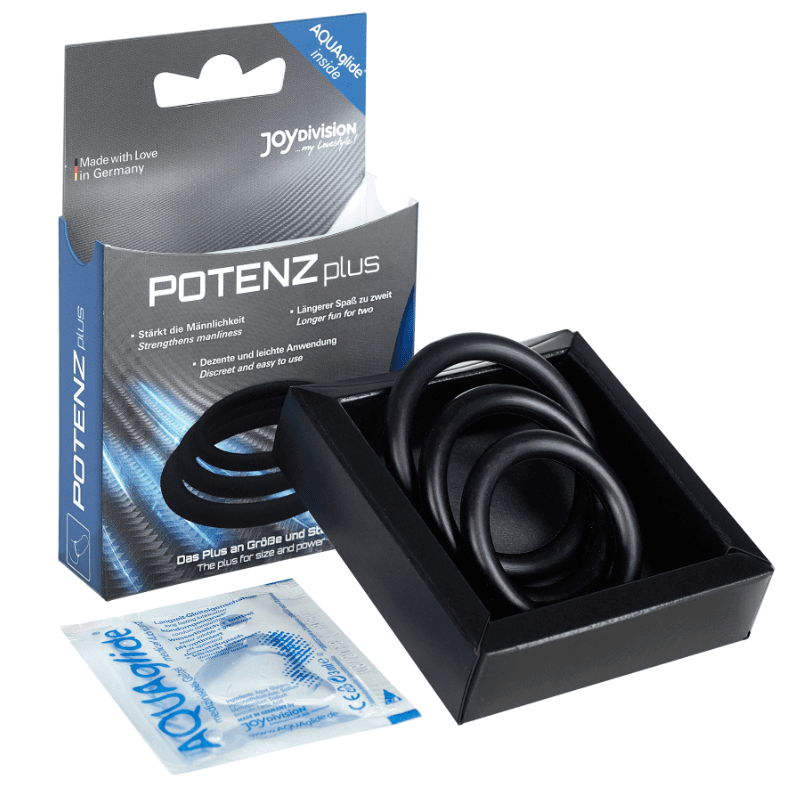 JOYDIVISION POTENZDUO - PLUS 3 BLACK RINGS SET - S, M, L 2