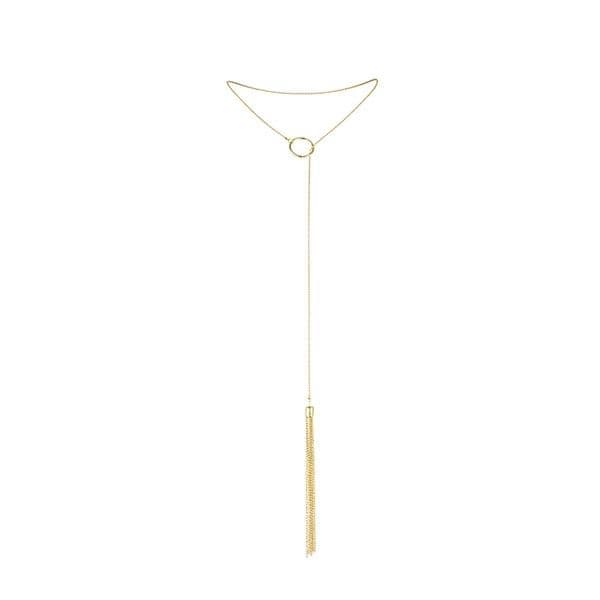 BIJOUX - MAGNIFIQUE METAL NECKLACE WITH GOLDEN FRINGES 4