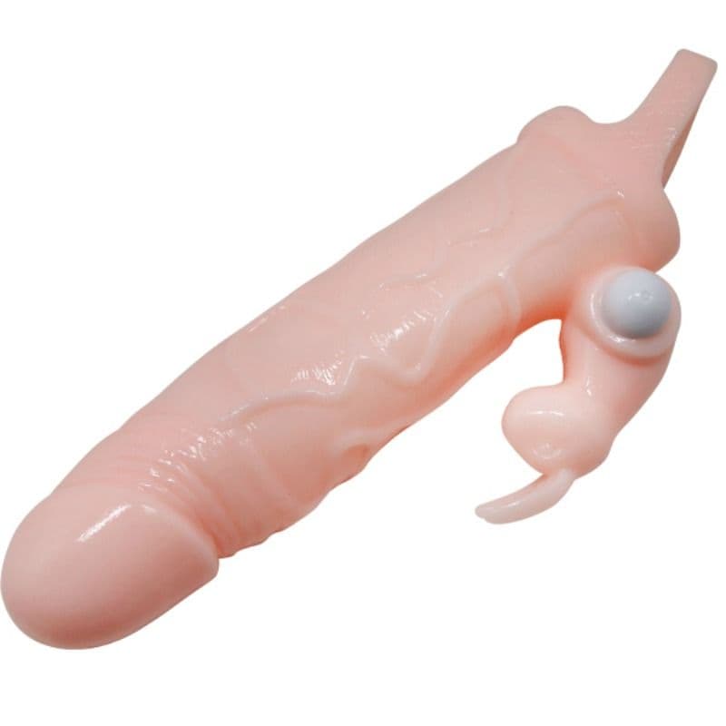 BAILE - BRAVE MAN PENIS COVER WITH RABBIT AND DOUBLE ENGINE FLESH 16.5 CM 3