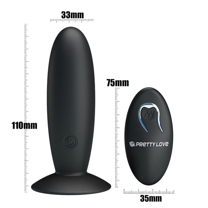 PRETTY LOVE - RECHARGEABLE ANAL PLUG WITH VIBRATION AND CONTROL 4