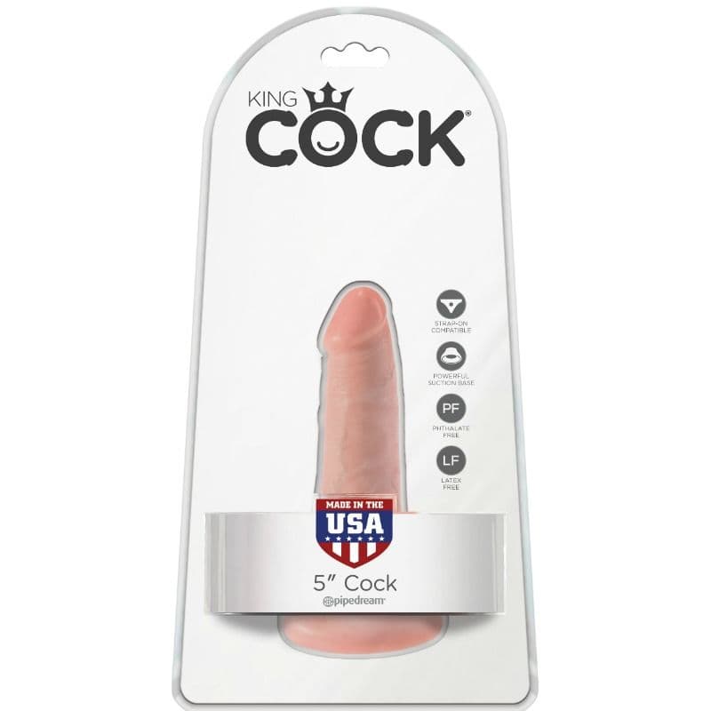 KING COCK - DILDO WITH BALLS 14 CM FLESH 4