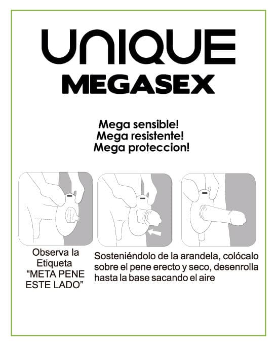 UNIQ - MEGASEX LATEX FREE SENSITIVE CONDOMS 3 UNITS 2