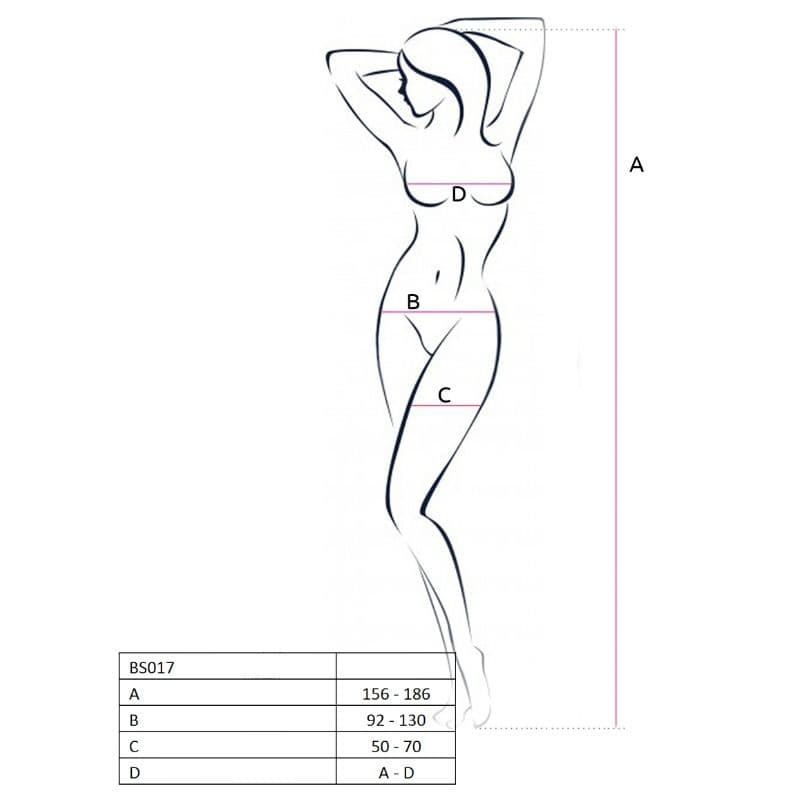 PASSION - WOMAN BS017 BODYSTOCKING BLACK ONE SIZE 2